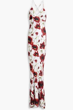Norma Kamali Floral-print stretch-jersey gown - - FR 36