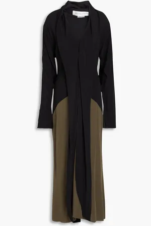 Victoria Beckham Cutout ruched silk-crepe maxi dress - - UK 6