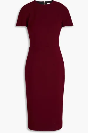 Victoria Beckham Crepe dress - Burgundy - UK 6