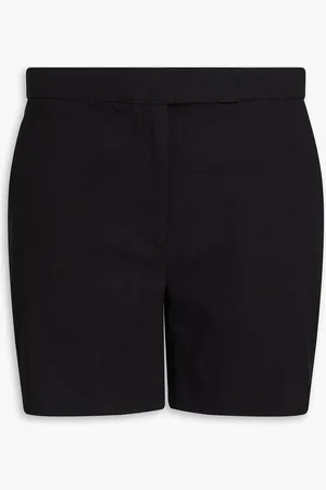 THEORY Linen-blend crepe short - - US 14