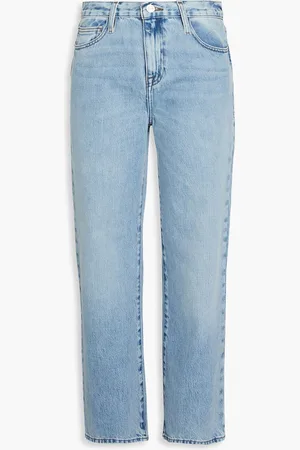 Frame Le Jane Crop high-rise straight-leg jeans - Blue - 32