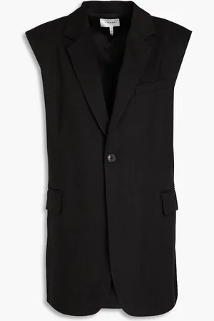 Frame Linen-blend twill vest - - S