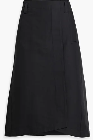 tibi Wrap-effect cotton skirt - - US 00