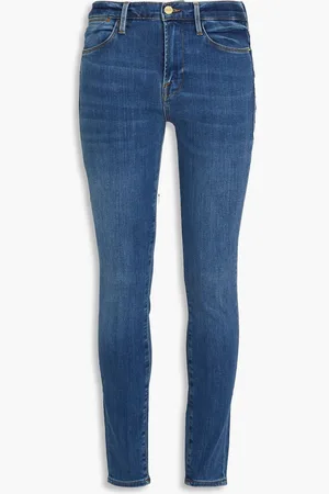 Frame Le High Skinny faded mid-rise skinny jeans - Blue - 23