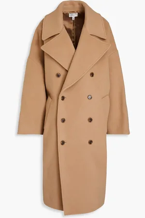 Frame Wool-blend felt trench coat - Brown - XS