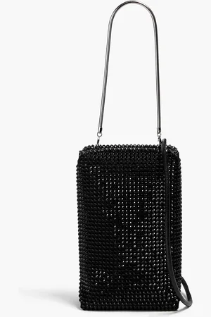 Wandler Leo Box crystal-embellished satin tote - - OneSize