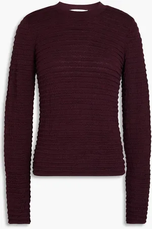 Frame Ribbed silk-blend sweater - Purple - XS