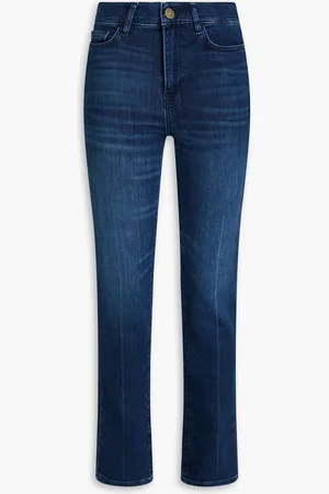 Frame Le High Straight high-rise straight-leg jeans - Blue - 25