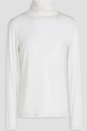 James Perse TENCEL-blend™ jersey turtleneck top - White - 2