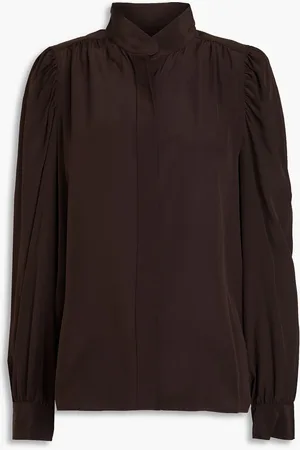 Frame Gillian silk-crepe blouse - Brown - S