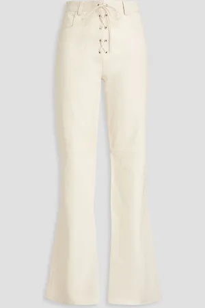 Wandler Daisy leather flared pants - White - L