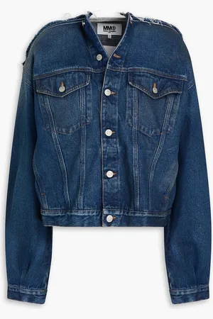 Maison Margiela Frayed denim jacket - Blue - IT 42