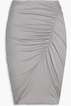 James Perse Ruched jersey skirt TENCEL-blend™ jersey skirt - - 1