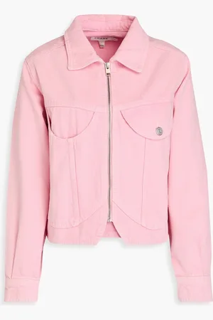 Frame Cropped denim jacket - Pink - XXS
