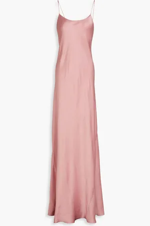 Victoria Beckham Satin-crepe maxi slip dress - Pink - UK 6