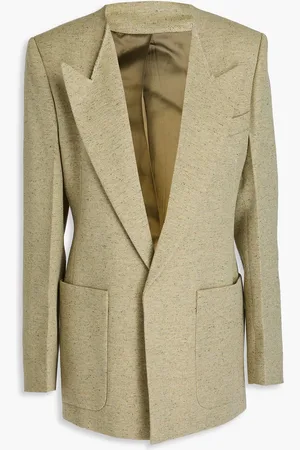 Victoria Beckham Donegal wool-blend tweed blazer - Green - UK 8