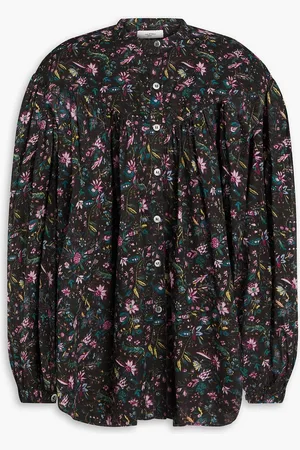 Marant Etoile Miledia floral-print cotton-voile blouse - Brown - FR 36