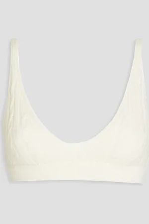 LOVE Stories Josey wool and cashmere-blend triangle bra - White - IT III A