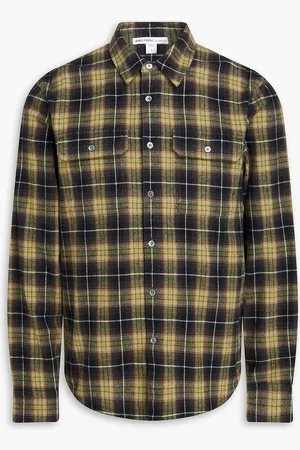 James Perse Checked cotton-flannel shirt - Green - 1