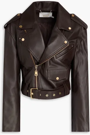 ZIMMERMANN Leather biker jacket - Brown - 4