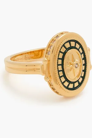ZIMMERMANN -tone, enamel and crystal ring - Metallic - IT 18