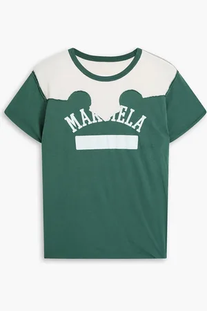 Maison Margiela Printed cotton-jersey T-shirt - Green - XL
