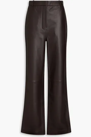ZIMMERMANN Leather straight-leg pants - Brown - 2