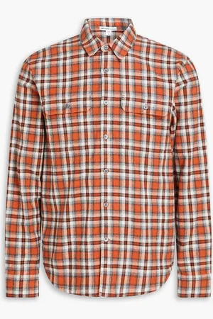 James Perse Checked cotton-flannel shirt - - 1