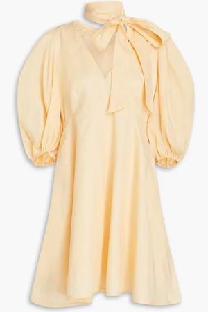 ZIMMERMANN Tie-detailed linen mini dress - White - 3