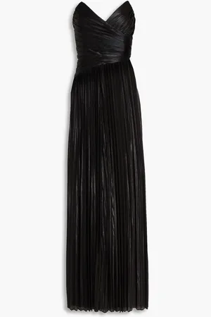 Retrofete Natalie strapless pleated lamé jumpsuit - - S