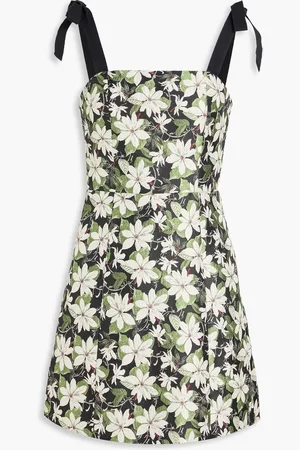 ALICE+OLIVIA Alice Olivia - Gathered floral-jacquard mini dress - - US 14