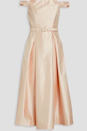 Nicholas Off-the-shoulder taffeta midi dress - White - US 6