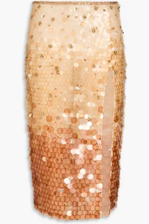 Retrofete Nellie embellished dégradé tulle midi skirt - - XXS