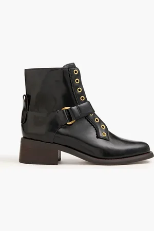 See by Chloé Glossed-leather ankle boots - - EU 35
