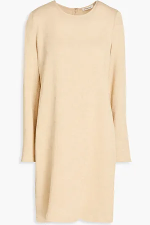 By Malene Birger Kalima plissé ECOVERO-blend crepe mini dress - Neutral - DE 38