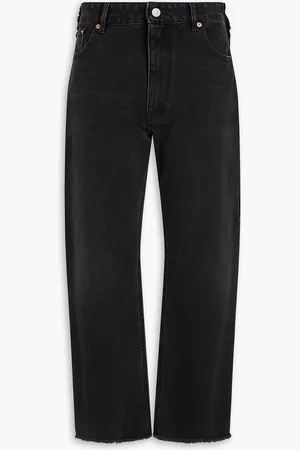 Maison Margiela Cropped frayed mid-rise boyfriend jeans - - IT 38