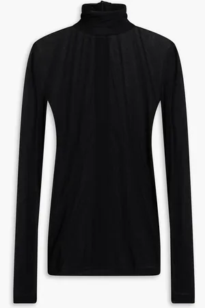 Helmut Lang Cotton-jersey turtleneck top - - XL