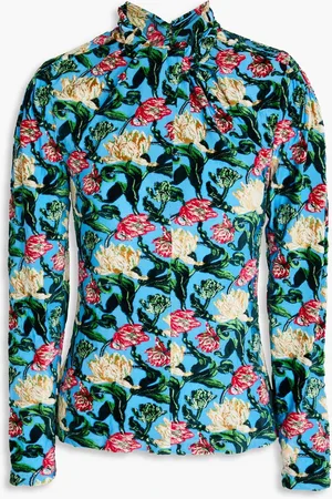 Paco rabanne Burnout jersey top - Blue - FR 38