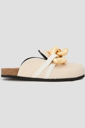 J.W.Anderson Chain bouclé slippers - White - EU 36