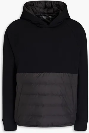 Y/OSEMITE Quilted shell-paneled cotton-blend fleece hoodie - - 1