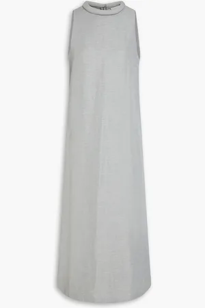 Loulou Studio Rivida slub woven midi dress - Gray - XL