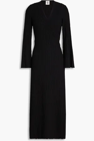 By Malene Birger Gilena ribbed ECOVERO™-blend midi wrap dress - - L