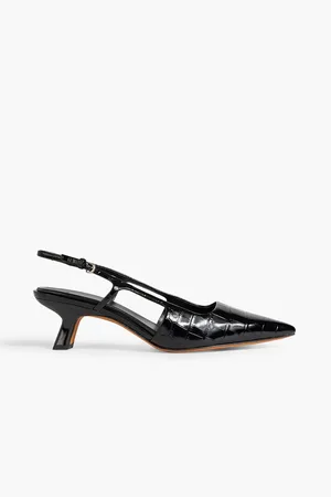 Vince Bianca croc-effect leather slingback pumps - - US 5.5