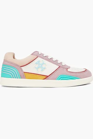 Tory Burch Clover color-block suede and leather sneakers - - US 6