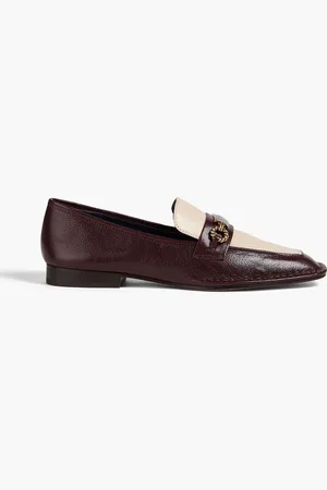 Tory Burch Perrine embellished leather loafers - Purple - US 5.5