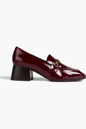 Tory Burch Perrine embellished patent-leather loafers - - US 9.5