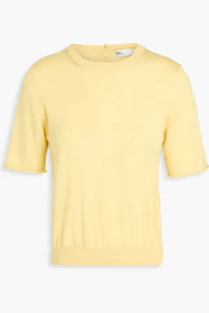 Tory Burch Wool and silk-blend sweater - Yellow - XL