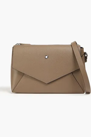 Montblanc Textured-leather messenger bag - Brown - OneSize