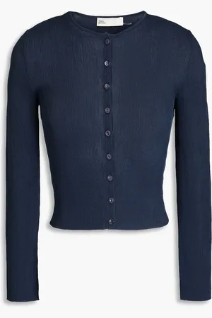 Tory Burch Ribbed-knit cardigan - Blue - XS