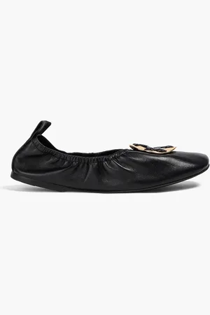 Tory Burch Embellished leather ballet flats - - US 8